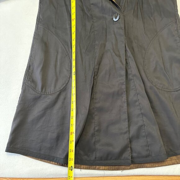 Mycra Pac Donatella Jacket Women S 6/8 Brown Black Reversible Coat Pleated Hood - Picture 10 of 10